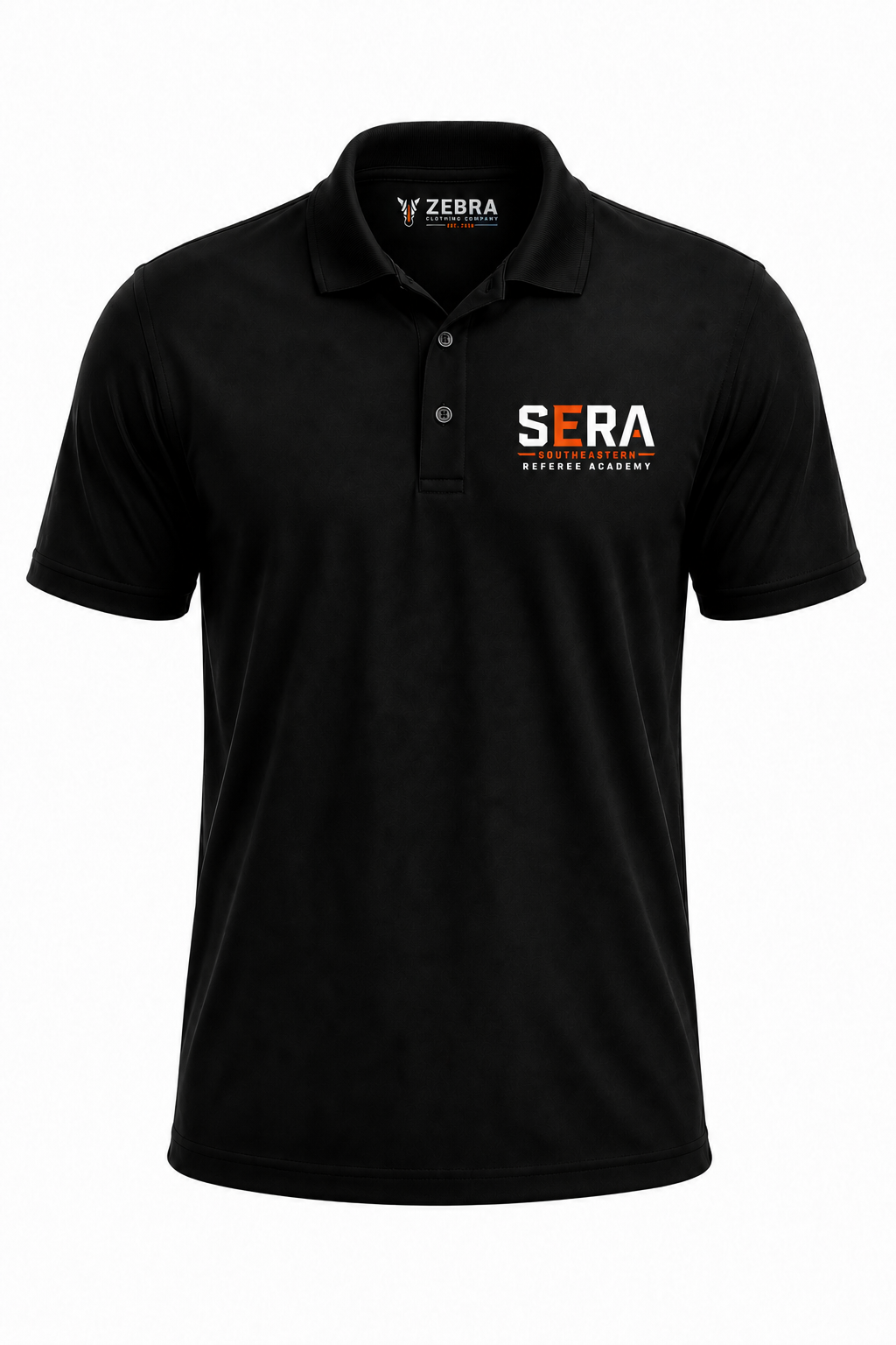 Orange E Logo SERA Golf Polo
